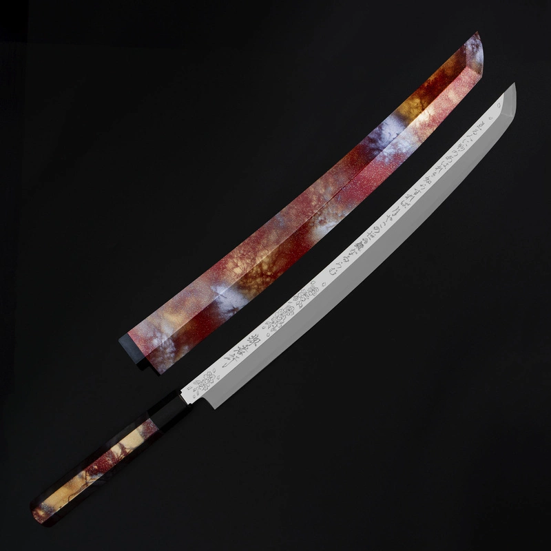 Sakai Takayuki - Rinka Silver#3 Nóż Sakimaru 39 cm