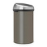 Brabantia - kosz na śmieci Touch Bin - 60 L, platynowy - pokrywa stal matowa FPP