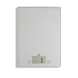 ADE - elektroniczna waga biurowa z miarką, do 20 kg, 21 x 29,7 cm, metaliczna