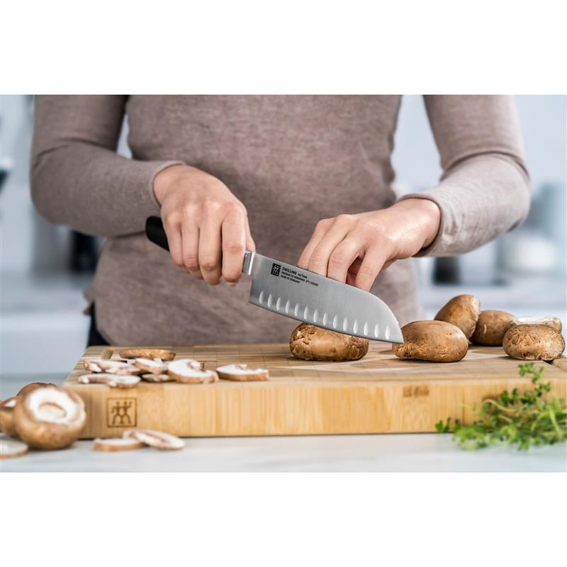 Zwilling - nóż Santoku z rowkami 18 cm czarny All * Star