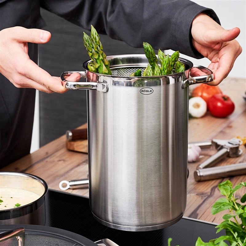 Roesle - Garnek wysoki do szparagów ELEGANCE 16cm z wkładem