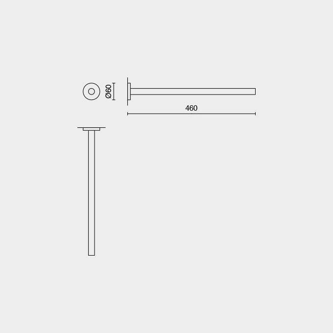 Zack - reling łazienkowy na ręcznik stal polerowana Scala