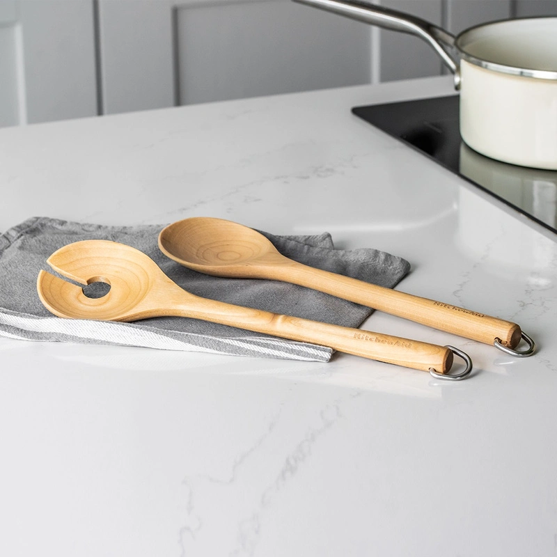 KitchenAid Culinary Tools - drewniane sztućce do sałaty CORELINE Birch