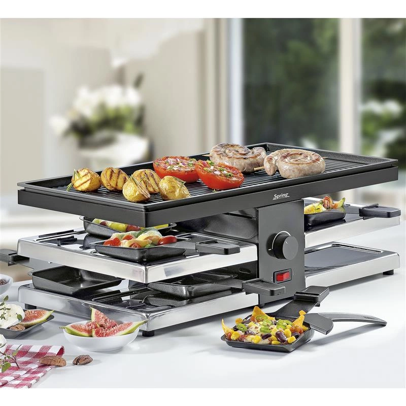 Spring - raclette/grill stołowy, dla 8 os., 47 x 24 x 15,5 cm RACLETTE8 FUN