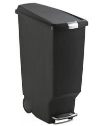 Simple Human - kosz na śmieci 40 l pedałowy Slim czarny
