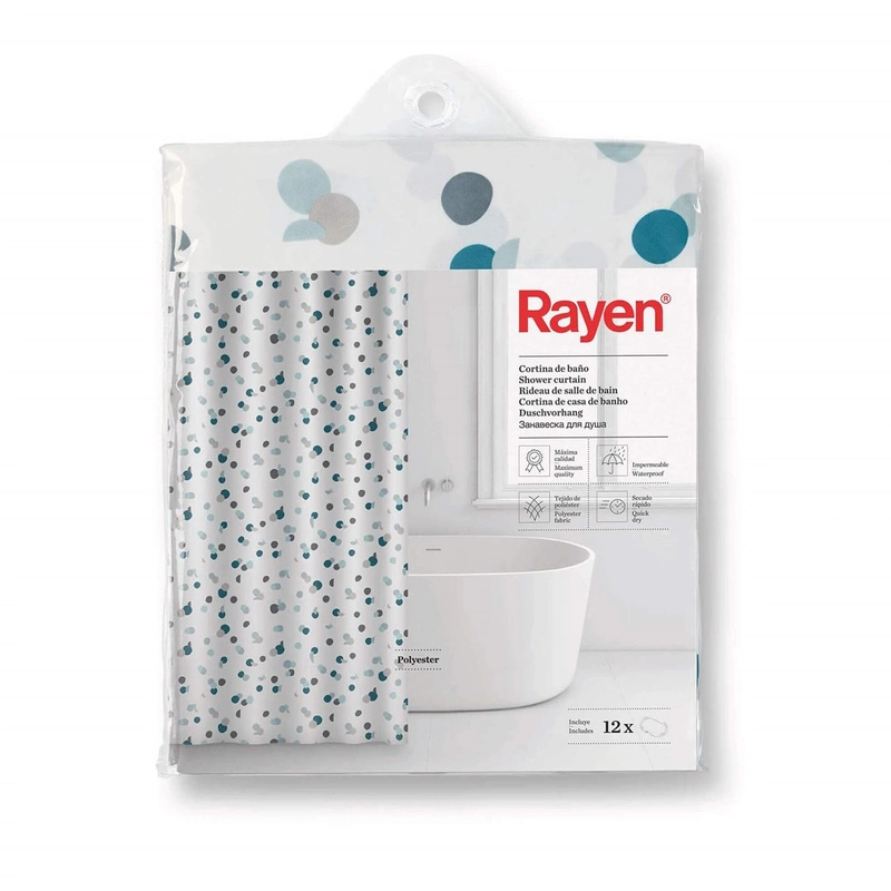 RAYEN - Zasłona prysznicowa 180 x 200 cm
