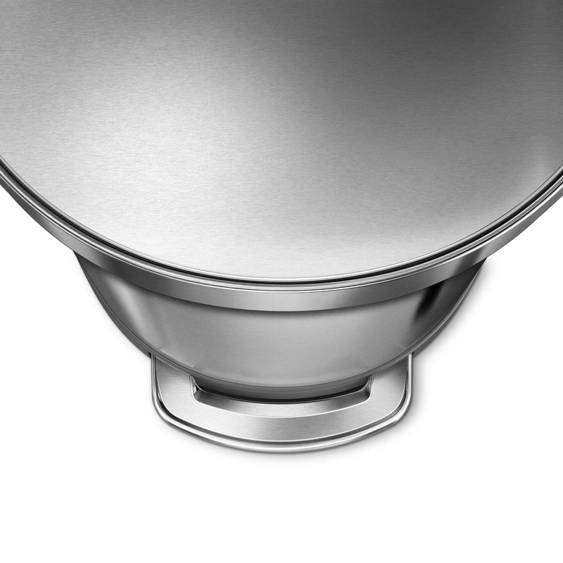 simplehuman - Kosz na śmieci 45L pedałowy półokrągły - stal FPP