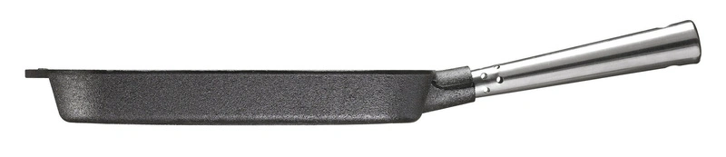 Skeppshult - PROFESSIONAL Patelnia grillowa ze stalową rączką - 25 cm, czarny