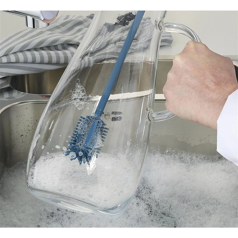 Kuchenprofi - szczotka do mycia karafek, silikon, 31 cm, niebieska Trend