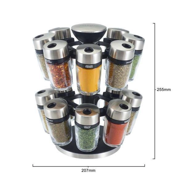 Cole & Mason - Przyprawnik- karuzela Premium z 16 przyprawami -