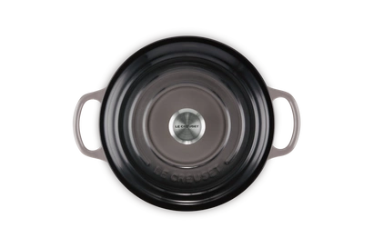 Le Creuset - brytfanna żeliwna emaliowana Signature okrągła 22 cm 3,3 l flint