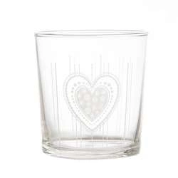 La Porcellana Bianca - zestaw 6 szklanek z grubym dnem serce 350 ml Babila