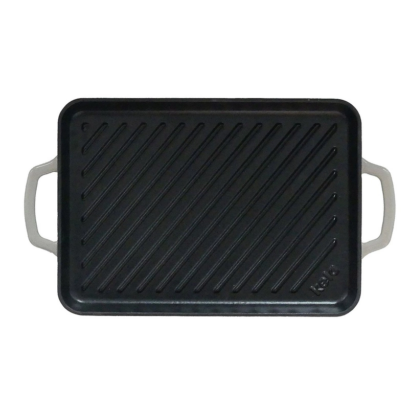 Kela - Płyta żeliwna do grillowania jasnoszaraCalido