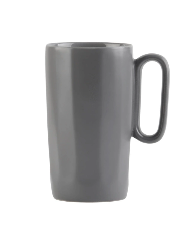 Vialli Design - Dwa kubki ceramiczne z uszkiem 330 ml Fuori szare