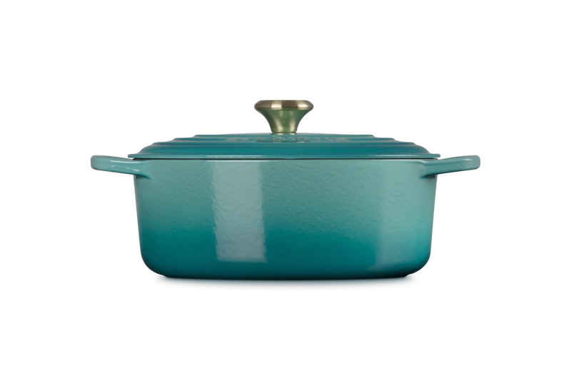 Le Creuset - brytfanna żeliwna Signature 29 cm 4,7 l bleu riviera