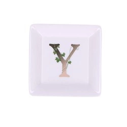 La Porcellana Bianca - talerzyk kwadratowy 10 cm, Wzór Y Adorato