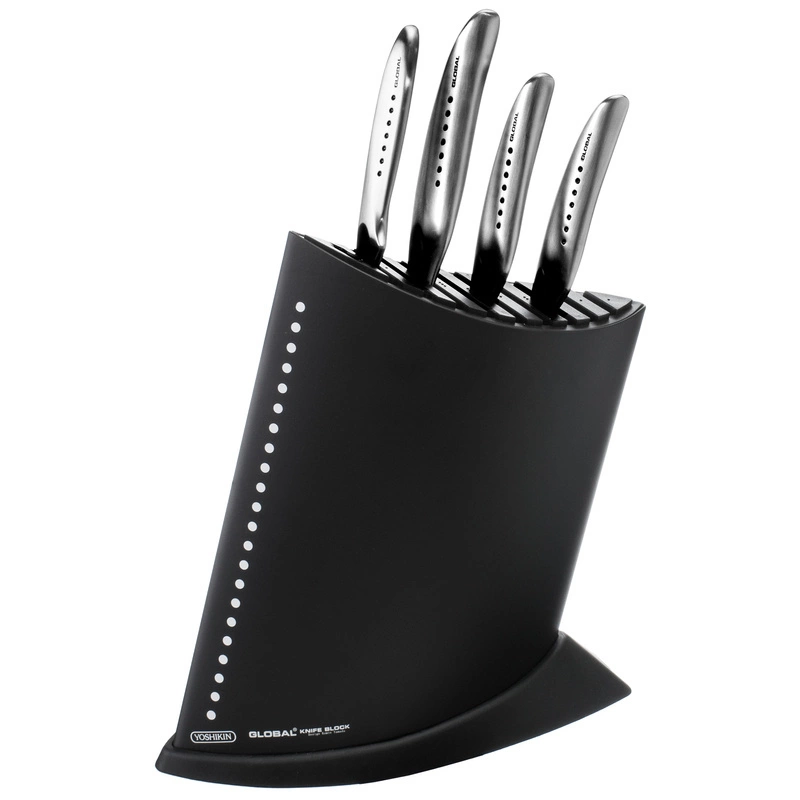 Global - Komplet 4 noży  SAI w czarnym bloku GKB-52CB