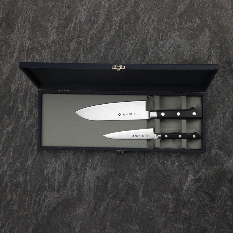 Tojiro - DP37 Nóż Santoku 17 cm + Uniwersalny 12 cm