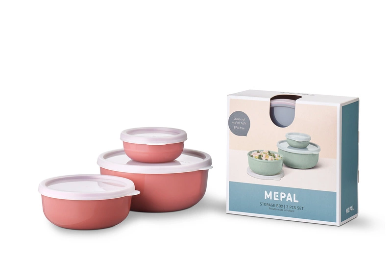 Mepal - Zestaw 3 pojemników Lumina 250 750 1500 Vivid mauve