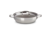 Le Creuset -  3-ply patelnia głęboka stalowa z pokrywą 30 cm