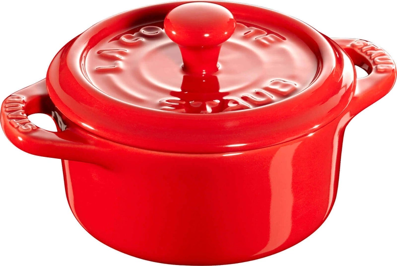Staub - 4x Mini Cocotte okrągły 10 cm, czerwony
