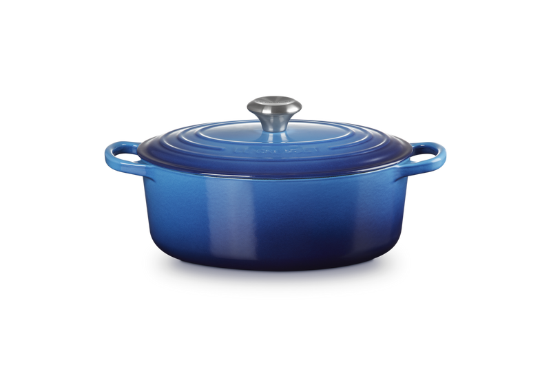 Le Creuset - brytfanna żeliwna emaliowana Signature 33 cm 7,5 l azure