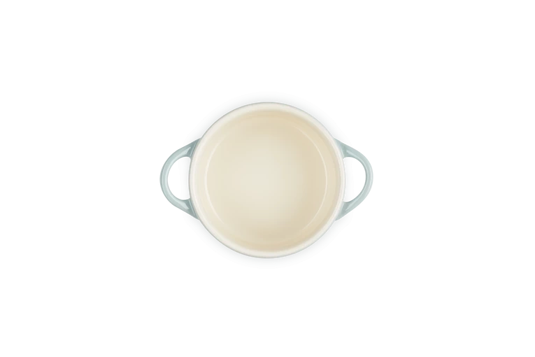 Le Creuset - Mini-Cocotte 10 cm ze złotą gałką serce Sea Salt