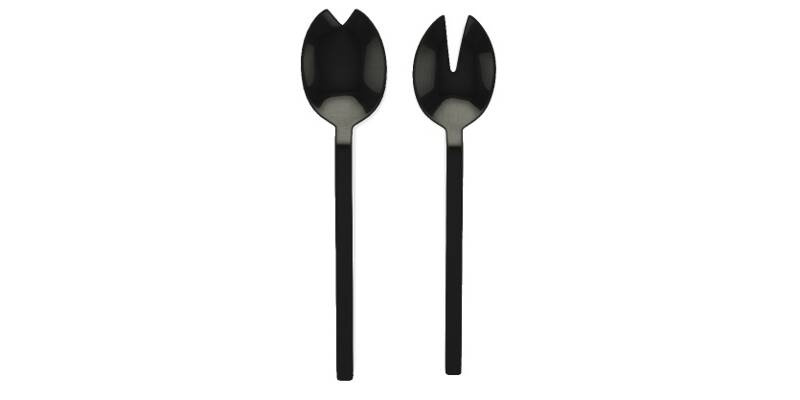 Mepra -Zestaw sztućców do sałat Box Oro Nero, Stile
