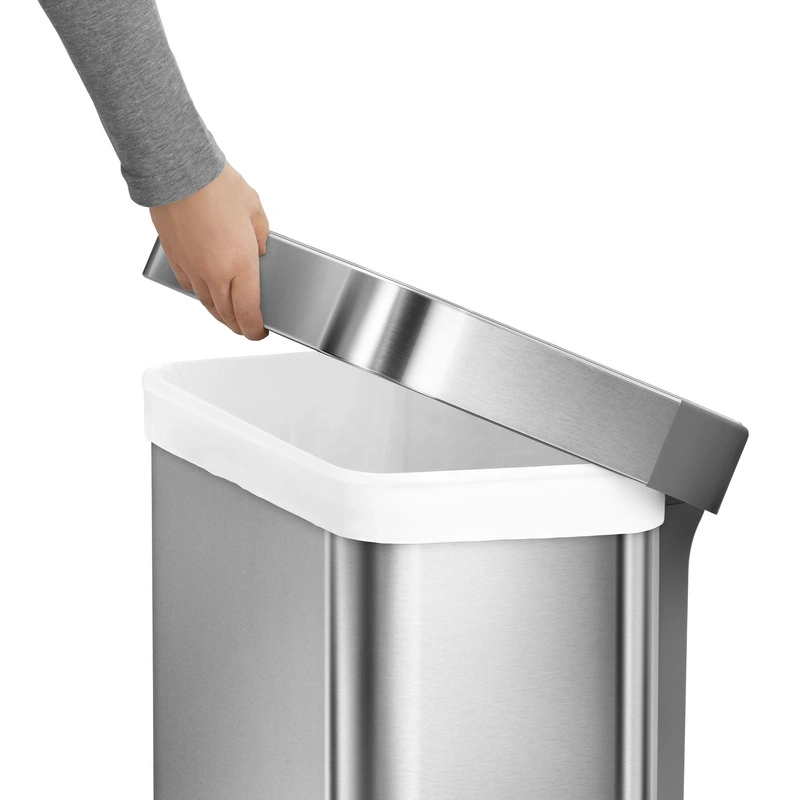 Simple Human - kosz na śmieci 55 l pedałowy Liner Pocket srebrny