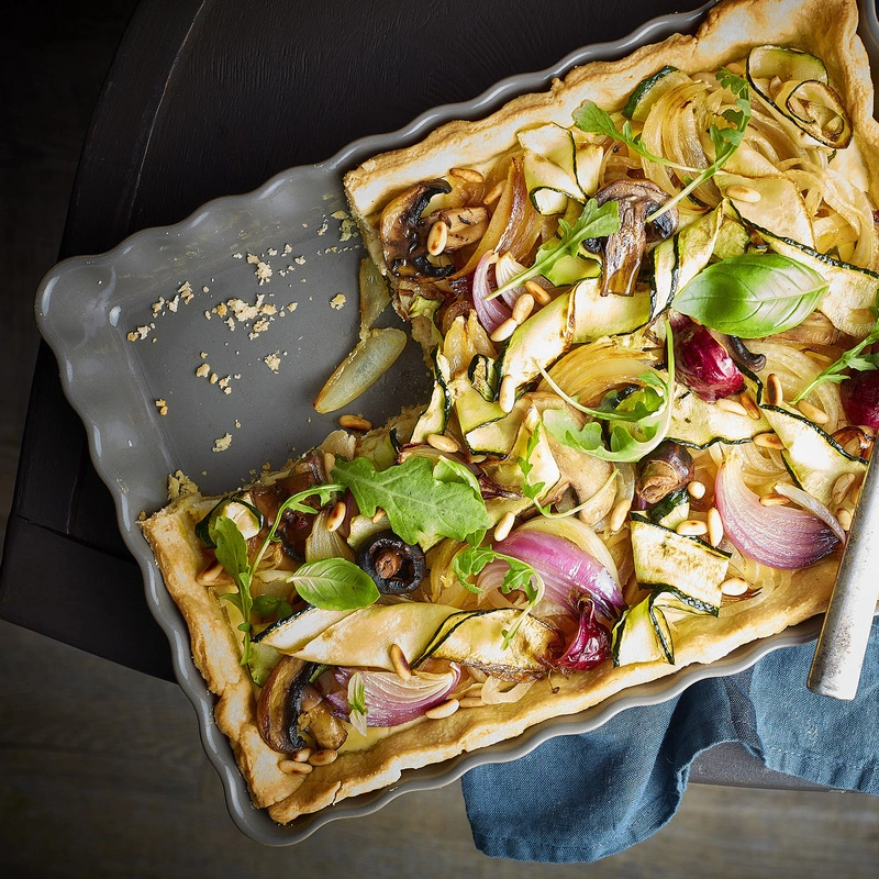 Emile Henry - Głębokie, prostokątne naczynie do tarty - 24x34cm - biały