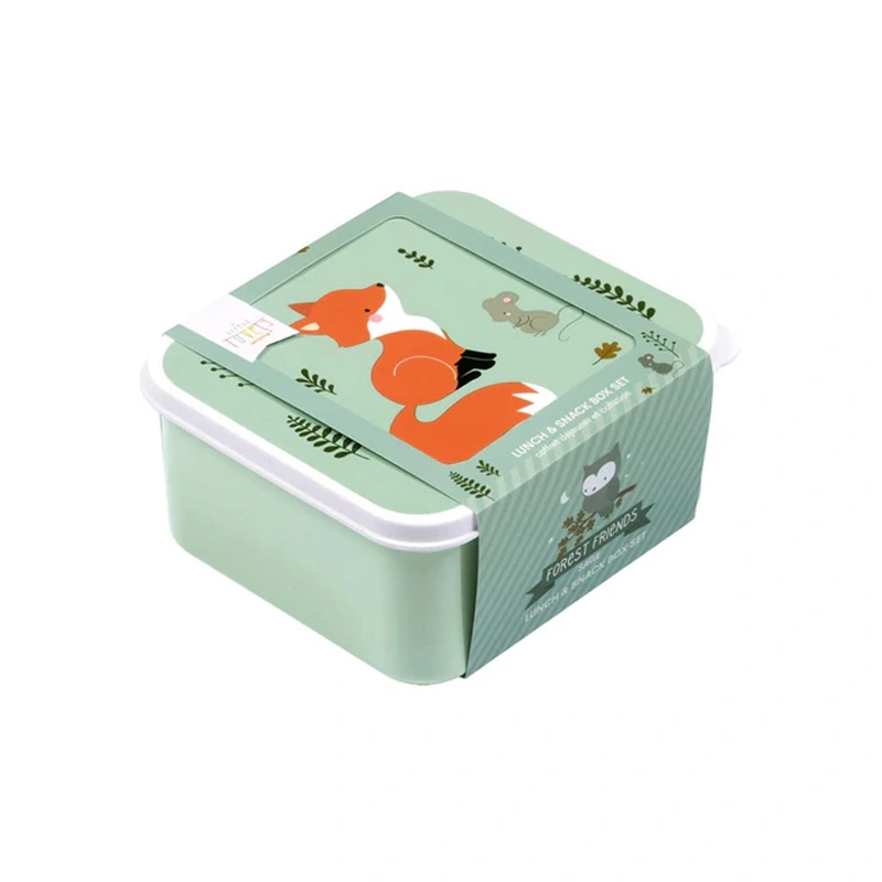 A Little Lovely Company - Lunchboxy dla dzieci FOREST FRIENDS SAGE