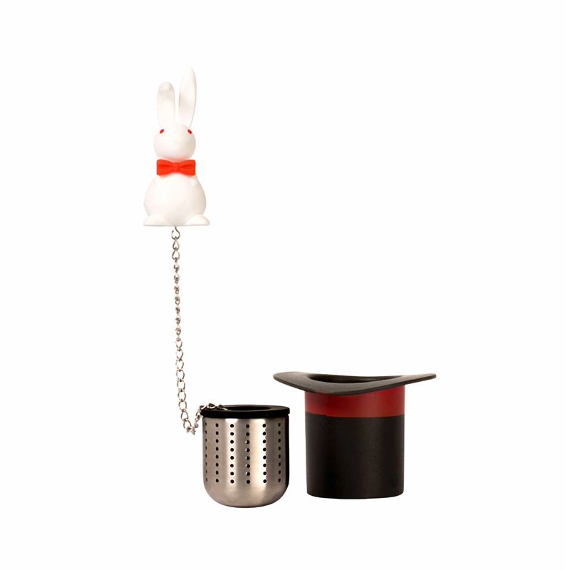 Dexam - zaparzaczka do herbaty z podstawką, królik w kapeluszu, śred. 6 x 9 cm Magic Rabbit