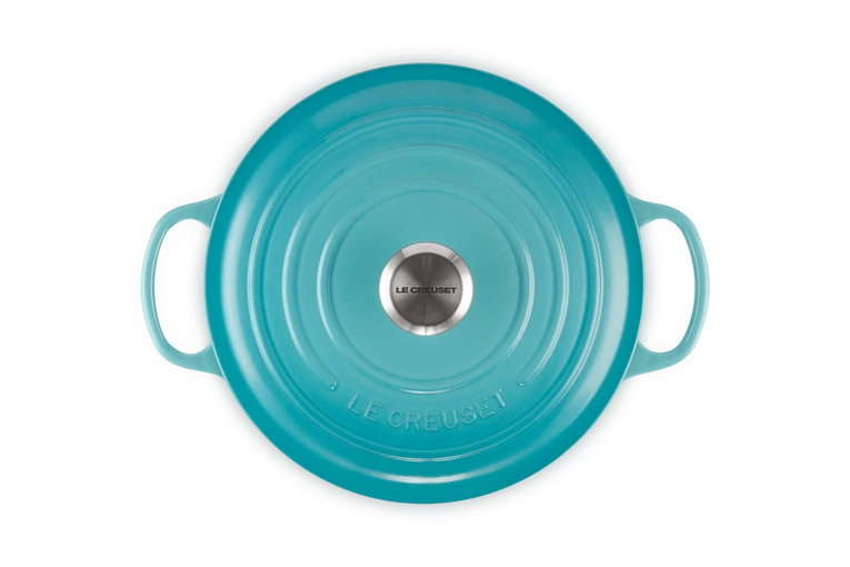 Le Creuset - brytfanna żeliwna emaliowana Signature okrągła 26 cm 5,3 l karaibska