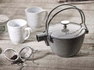 Staub - żeliwny dzbanek czajnik do herbaty szary 1,1 l