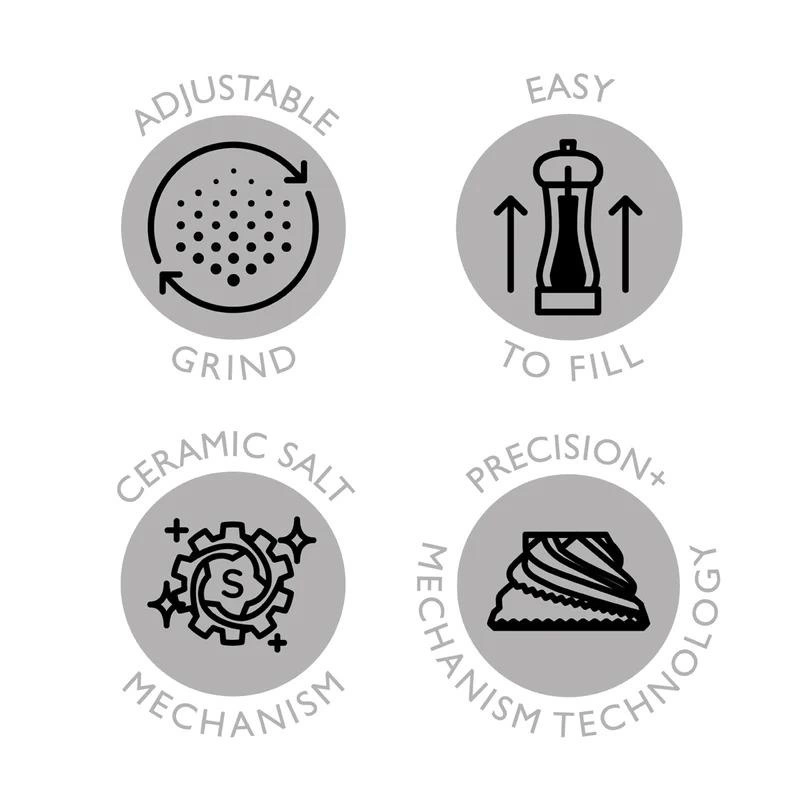 Cole & Mason - Młynek do soli Hoxton biały mat 10,4 cm