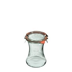 WECK - Słoik Glas 370 ml z pokrywką, uszczelką i 2 zapinkami - 6 szt