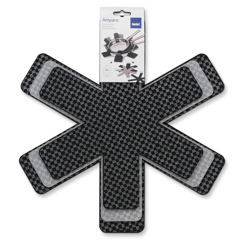 Kela - Zestaw 3 przekładek do patelni czarny Amparo