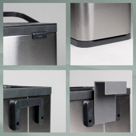 Kela - Pojemnik na odpady organiczne srebrny Plata