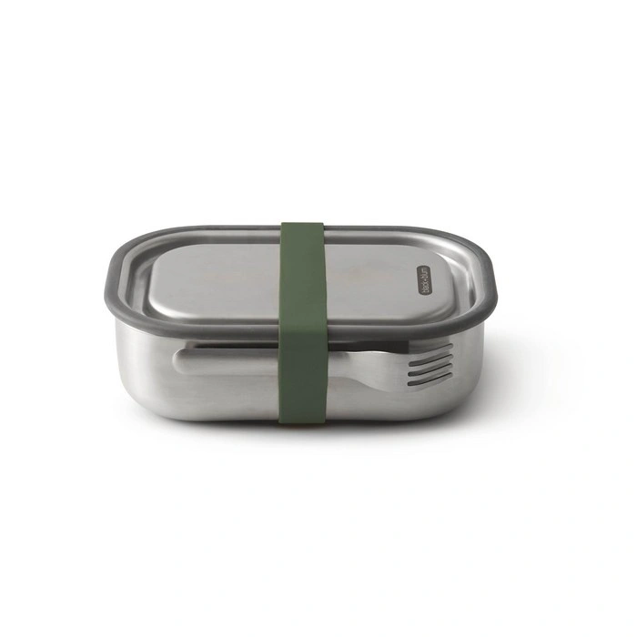 Black & Blum - Lunch box stalowy L, oliwkowy
