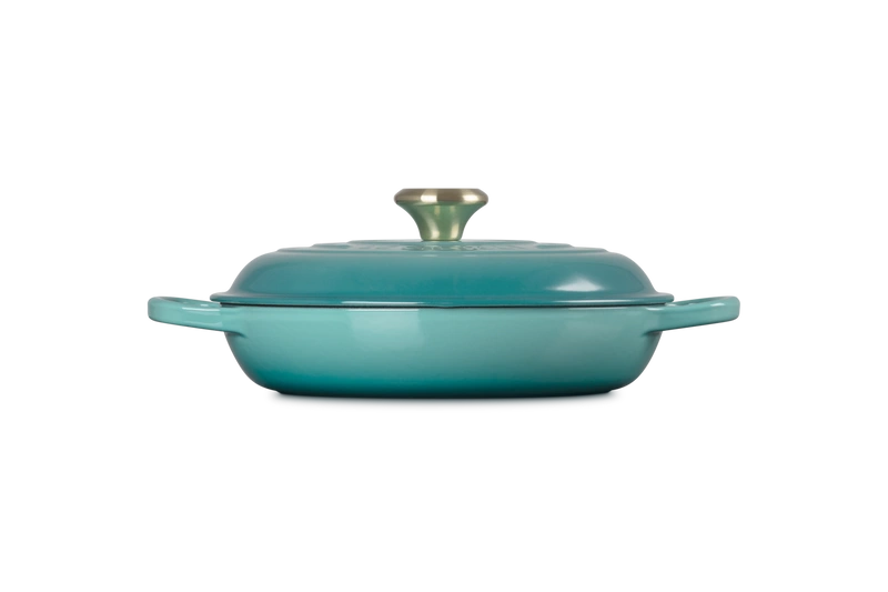 Le Creuset - garnek patelnia Gourmet Signature 26 cm 2,2 l bleu riviera