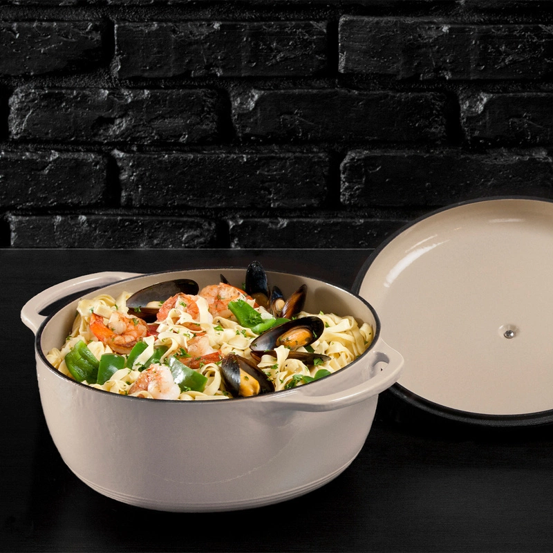 Lodge - Garnek żeliwny emaliowany 5.6L Oyster