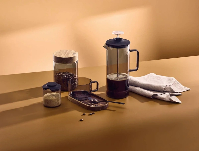 AdHoc - Kawiarka French Press IMPACT szara, 1000ml