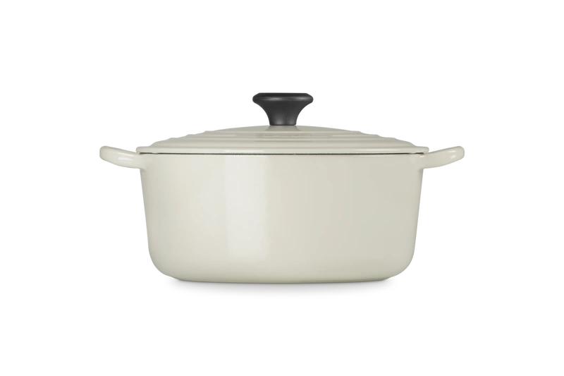 Le Creuset brytfanna żeliwna emaliowana z fenolowym uchwytem Signature okrągła 26 cm 5,3l cream