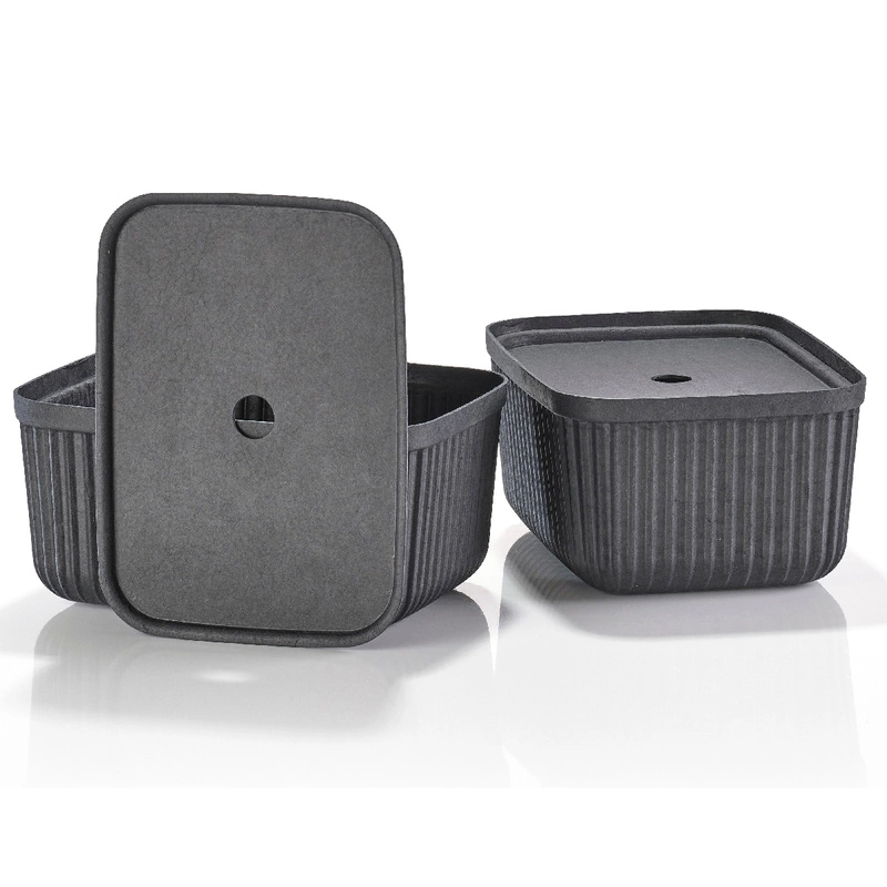 Zone Denmark - Pudełka do przechowywania 2 szt. Pulp 32x23x15 cm Black