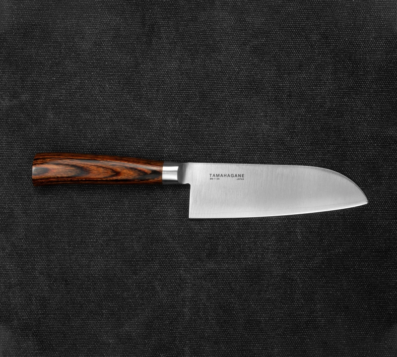 Tamahagane - SAN Brown Nóż Santoku 12cm