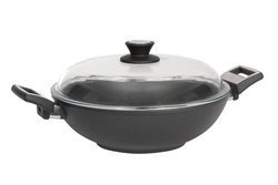 Wok SKK Titanium z dwoma uchwytami - 32 cm Indukcja