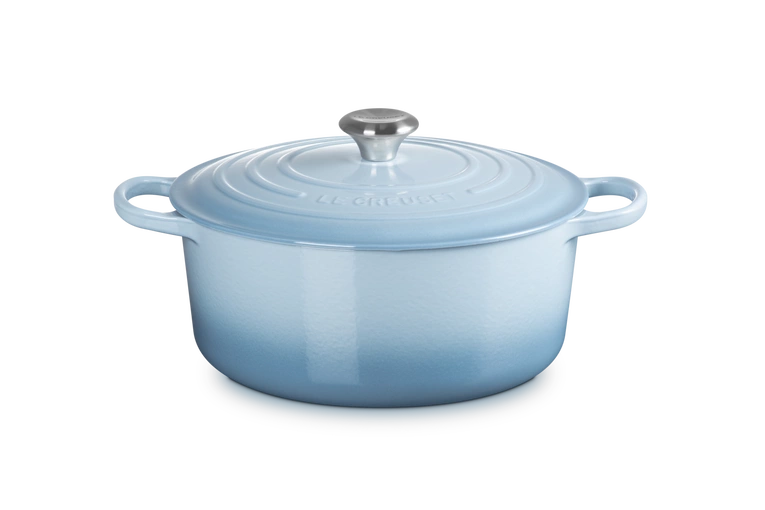 Le Creuset - garnek żeliwny emaliowany Signature 28 coastal blue