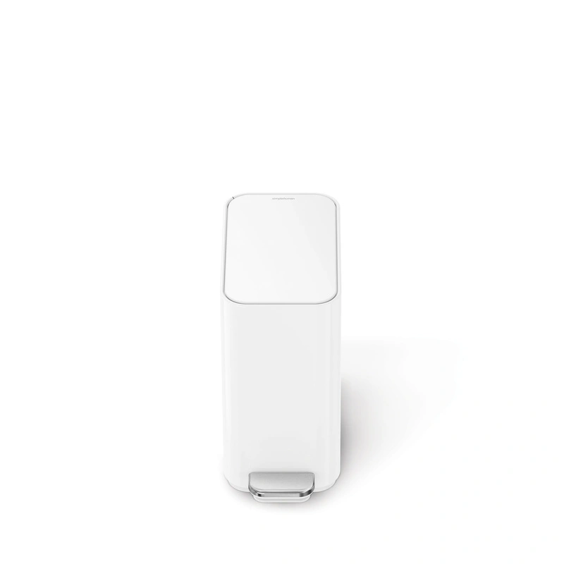 simplehuman - Kosz na śmieci pedałowy SLIM, 5 l; biały