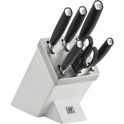 Zwilling - zestaw 5 noży w bloku srebrnym samoostrzącym srebrne logo All * Star