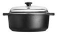 Skeppshult - Garnek żeliwny ze szklaną pokrywą - 4 ltr, czarny